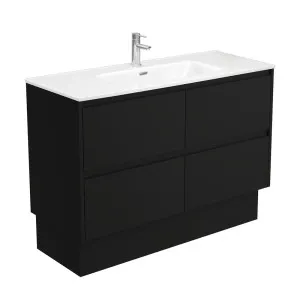 Joli Amato 1200 Satin Black Vanity On Kick by Fienza, a Vanities for sale on Style Sourcebook