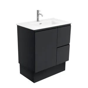 Joli Matte Fingerpull Satin Black 750 Vanity On Kickboard by Fienza, a Vanities for sale on Style Sourcebook