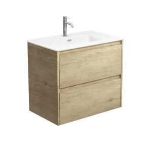 Joli Matte Amato Scandi Oak 750 Wall Hung Vanity with Scandi Oak Panels by Fienza, a Vanities for sale on Style Sourcebook