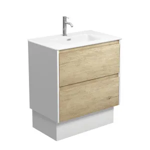 Joli Matte Amato Scandi Oak 750 Vanity On Kickboard with Satin White Panels by Fienza, a Vanities for sale on Style Sourcebook