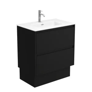 Joli Matte Amato Satin Black 750 Vanity On Kickboard with Satin Black Panels by Fienza, a Vanities for sale on Style Sourcebook