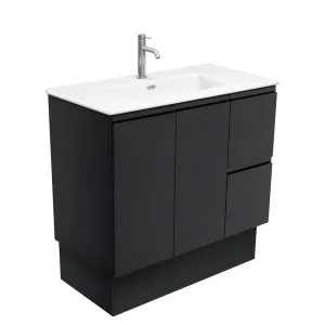 Joli Matte Fingerpull Satin Black 900 Vanity On Kickboard by Fienza, a Vanities for sale on Style Sourcebook