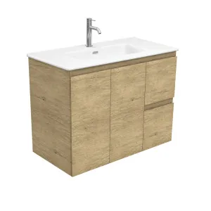 Joli Matte Edge Scandi Oak 900 Wall Hung Vanity by Fienza, a Vanities for sale on Style Sourcebook