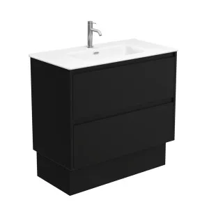 Joli Matte Amato Satin Black 900 Vanity On Kickboard with Satin Black Panels by Fienza, a Vanities for sale on Style Sourcebook