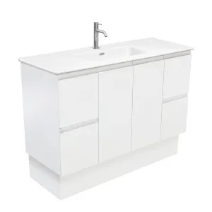 Joli Matte Fingerpull Satin White 1200 Vanity On Kickboard by Fienza, a Vanities for sale on Style Sourcebook