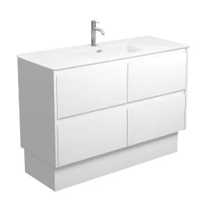 Joli Matte Amato Satin White 1200 Vanity On Kickboard with Satin White Panels by Fienza, a Vanities for sale on Style Sourcebook