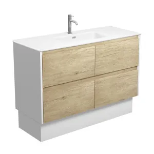 Joli Matte Amato Scandi Oak 1200 Vanity On Kickboard with Satin White Panels by Fienza, a Vanities for sale on Style Sourcebook