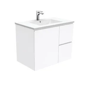 Dolce Fingerpull Gloss White 750 Wall-Hung Vanity by Fienza, a Vanities for sale on Style Sourcebook