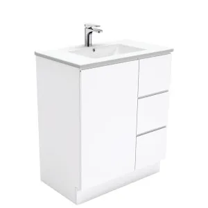 Dolce Fingerpull Gloss White 750 Vanity On Kickboard by Fienza, a Vanities for sale on Style Sourcebook