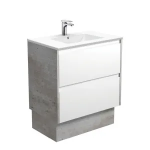 Dolce Amato 750 Satin White Vanity On Kick, Industrial Panels by Fienza, a Vanities for sale on Style Sourcebook