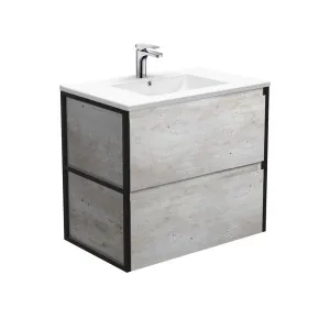 Dolce Amato 750 Industrial Wall-Hung Vanity, Matte Black Frames by Fienza, a Vanities for sale on Style Sourcebook