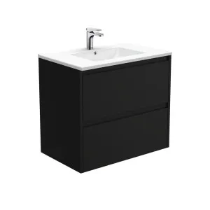 Dolce Amato 750 Satin Black Wall-Hung Vanity by Fienza, a Vanities for sale on Style Sourcebook