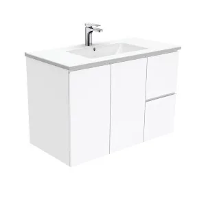 Dolce Fingerpull Gloss White 900 Wall-Hung Vanity by Fienza, a Vanities for sale on Style Sourcebook