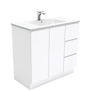 Dolce Fingerpull Gloss White 900 Vanity On Kickboard by Fienza, a Vanities for sale on Style Sourcebook