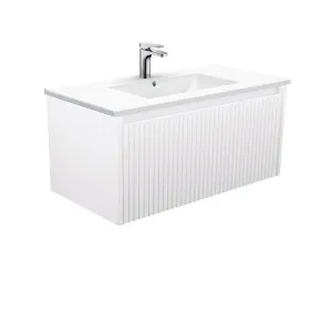 Dolce Alina Satin White 900 Wall-Hung Vanity by Fienza, a Vanities for sale on Style Sourcebook