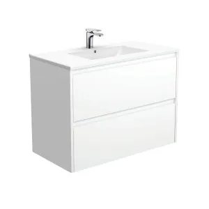 Dolce Amato 900 Satin White Wall-Hung Vanity by Fienza, a Vanities for sale on Style Sourcebook