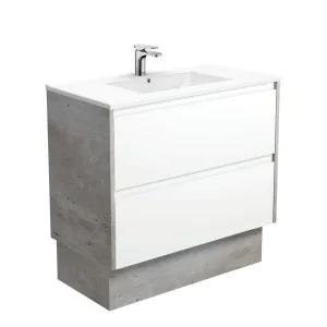 Dolce Amato 900 Satin White Vanity On Kick, Industrial Panels by Fienza, a Vanities for sale on Style Sourcebook