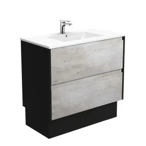 Dolce Amato 900 Industrial Vanity On Kick, Satin Black Panels by Fienza, a Vanities for sale on Style Sourcebook