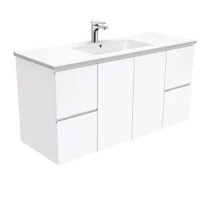 Dolce Fingerpull Gloss White 1200 Wall-Hung Vanity by Fienza, a Vanities for sale on Style Sourcebook