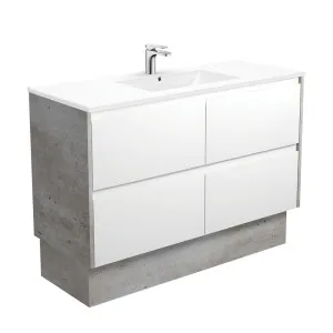 Dolce Amato 1200 Satin White Vanity On Kick, Industrial Panels by Fienza, a Vanities for sale on Style Sourcebook