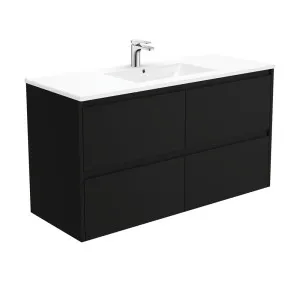 Dolce Amato 1200 Satin Black Wall-Hung Vanity by Fienza, a Vanities for sale on Style Sourcebook