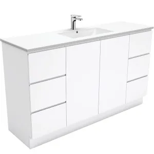 Dolce Fingerpull Gloss White 1500 Single Bowl Vanity On Kickboard by Fienza, a Vanities for sale on Style Sourcebook