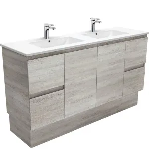 Dolce Edge Industrial 1500 Double Bowl Vanity On Kickboard by Fienza, a Vanities for sale on Style Sourcebook