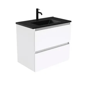 Dolce Matte Black Quest 750 Wall-Hung Vanity by Fienza, a Vanities for sale on Style Sourcebook