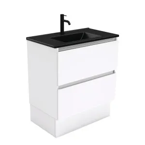 Dolce Matte Black Quest 750 Vanity On Kickboard by Fienza, a Vanities for sale on Style Sourcebook