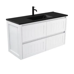 Dolce Matte Black Hampton 1200 Wall-Hung Vanity by Fienza, a Vanities for sale on Style Sourcebook