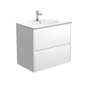 Rotondo Amato 750 Satin White Wall-Hung Vanity by Fienza, a Vanities for sale on Style Sourcebook