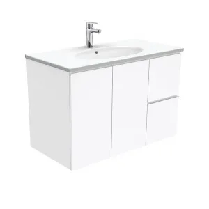 Rotondo Fingerpull Gloss White 900 Wall-Hung Vanity by Fienza, a Vanities for sale on Style Sourcebook