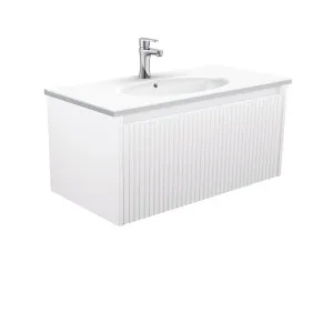 Rotondo Alina Satin White 900 Wall-Hung Vanity by Fienza, a Vanities for sale on Style Sourcebook