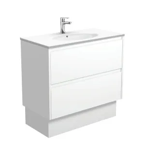 Rotondo Amato 900 Satin White Vanity On Kick by Fienza, a Vanities for sale on Style Sourcebook