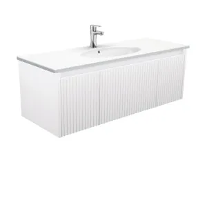 Rotondo Alina Satin White 1200 Wall-Hung Vanity by Fienza, a Vanities for sale on Style Sourcebook