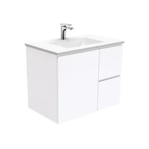 Vanessa Fingerpull Gloss White 750 Wall-Hung Vanity by Fienza, a Vanities for sale on Style Sourcebook