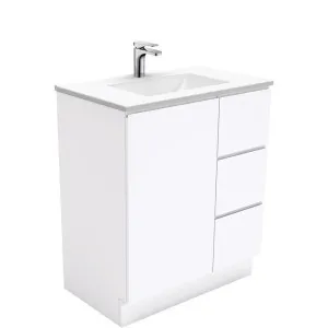 Vanessa Fingerpull Gloss White 750 Vanity On Kickboard by Fienza, a Vanities for sale on Style Sourcebook