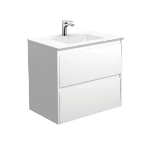 Vanessa Amato 750 Satin White Wall-Hung Vanity by Fienza, a Vanities for sale on Style Sourcebook