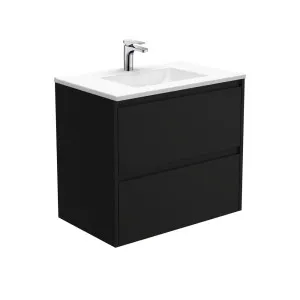 Vanessa Amato 750 Satin Black Wall-Hung Vanity by Fienza, a Vanities for sale on Style Sourcebook