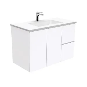 Vanessa Fingerpull Gloss White 900 Wall-Hung Vanity by Fienza, a Vanities for sale on Style Sourcebook