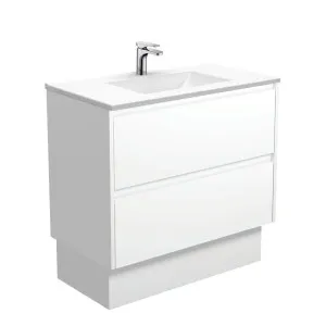 Vanessa Amato 900 Satin White Vanity On Kick by Fienza, a Vanities for sale on Style Sourcebook