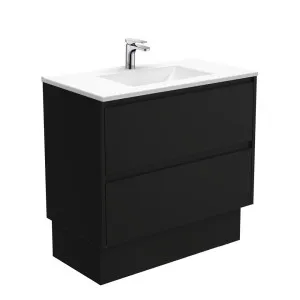 Vanessa Amato 900 Satin Black Vanity On Kick by Fienza, a Vanities for sale on Style Sourcebook