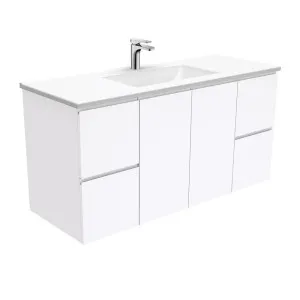 Vanessa Fingerpull Gloss White 1200 Wall-Hung Vanity by Fienza, a Vanities for sale on Style Sourcebook