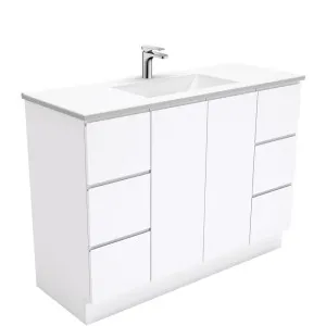 Vanessa Fingerpull Gloss White 1200 Vanity On Kickboard by Fienza, a Vanities for sale on Style Sourcebook