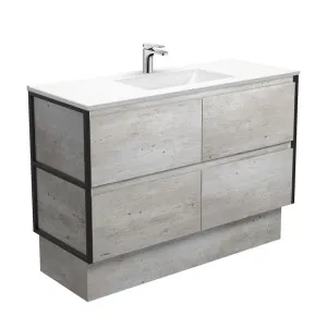 Vanessa Amato 1200 Industrial Vanity On Kick, Matte Black Frames by Fienza, a Vanities for sale on Style Sourcebook