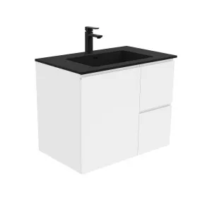 Montana Fingerpull Gloss White 750 Wall-Hung Vanity by Fienza, a Vanities for sale on Style Sourcebook