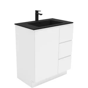 Montana Fingerpull Gloss White 750 Vanity On Kickboard by Fienza, a Vanities for sale on Style Sourcebook