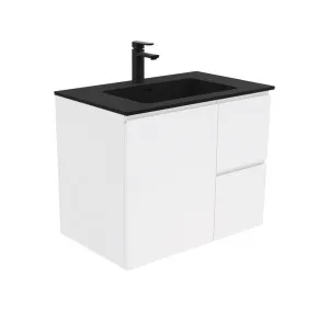 Montana Fingerpull Satin White 750 Wall-Hung Vanity by Fienza, a Vanities for sale on Style Sourcebook