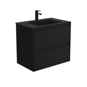 Montana Amato 750 Satin Black Wall-Hung Vanity by Fienza, a Vanities for sale on Style Sourcebook