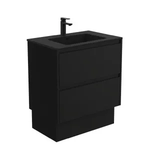 Montana Amato 750 Satin Black Vanity On Kick by Fienza, a Vanities for sale on Style Sourcebook